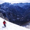 Slovinsko 2. den - Mojstrovka na lyžích